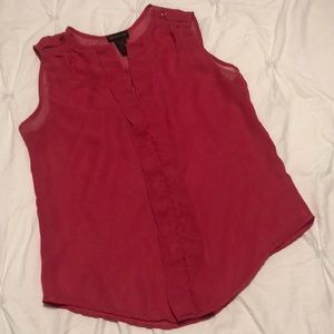 Sheet Hot Pink Sleeveless Top